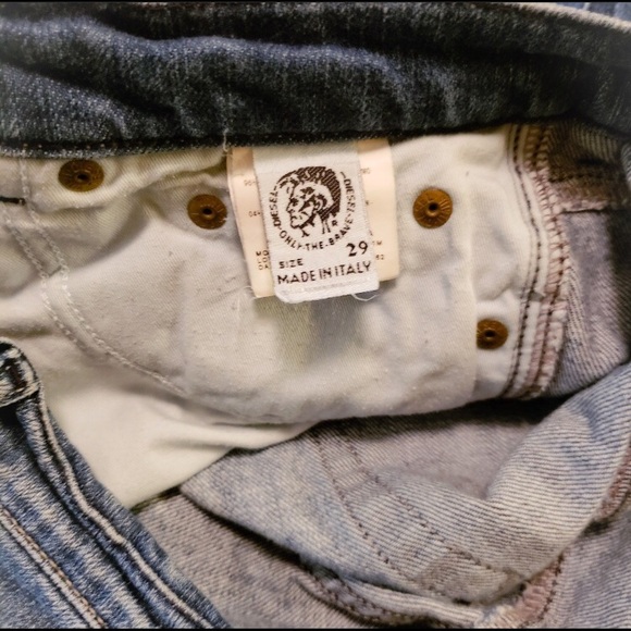 Diesel Industry Blue Wash Distressed Denim Jeans - Picture 5 of 10